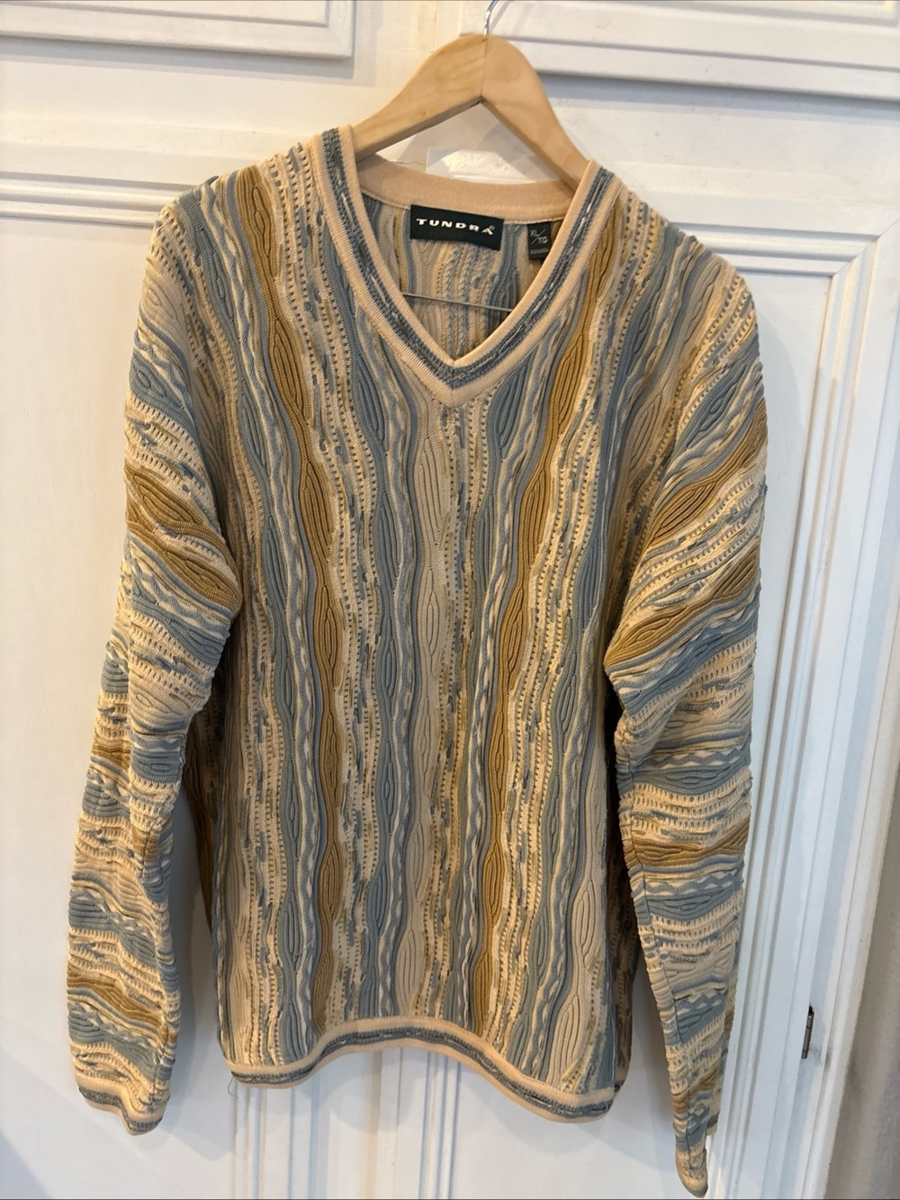 EUC VINTAGE Tundra Sweater Sz XL 3D  Pullover Knit Men’s 100% Cotton Canada